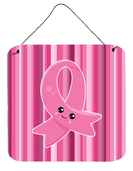 Breast Cancer Awareness Ribbon Face Wall or Door Hanging Prints BB6978DS66 by Caroline's Treasures