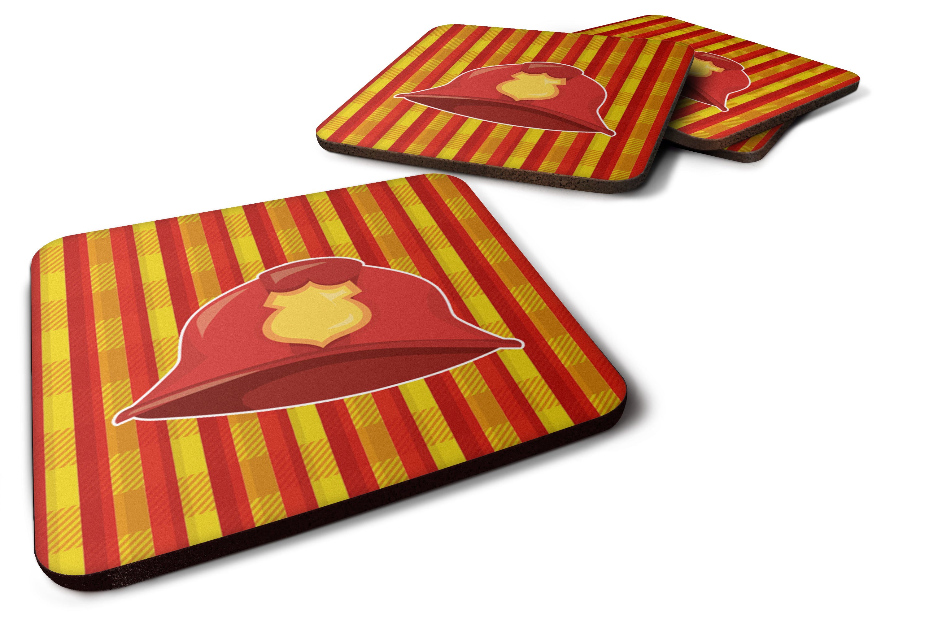 Fireman's Hat Foam Coaster Set of 4 BB6997FC