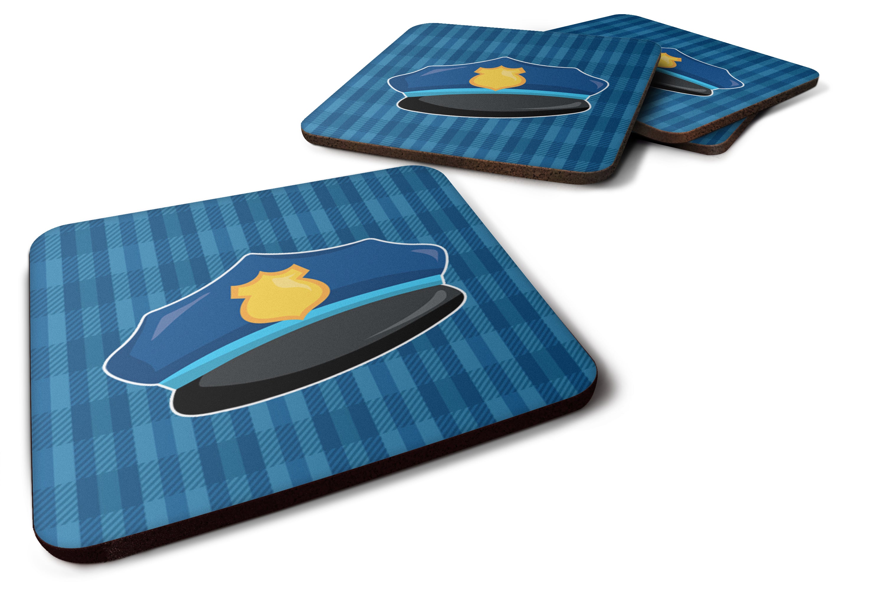 Police Hat Foam Coaster Set of 4 BB7007FC