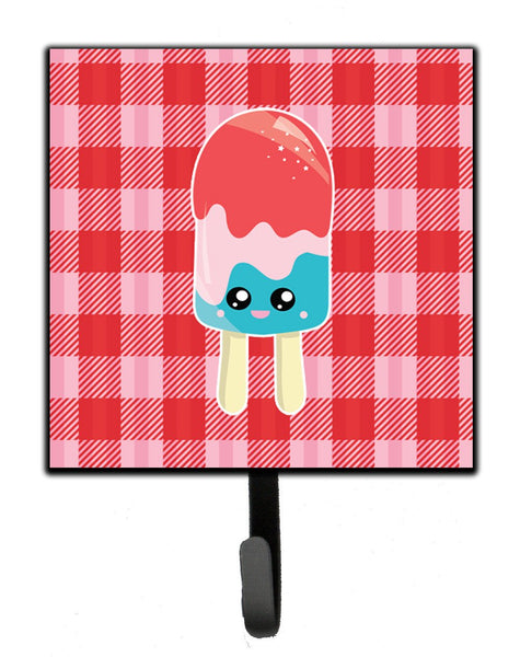 Ice Pop Popsicle Face Gingham Leash or Key Holder BB7067SH4 by Caroline's Treasures