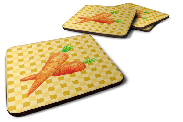 Carrots on Basketweave Foam Coaster Set of 4 BB7189FC - the-store.com