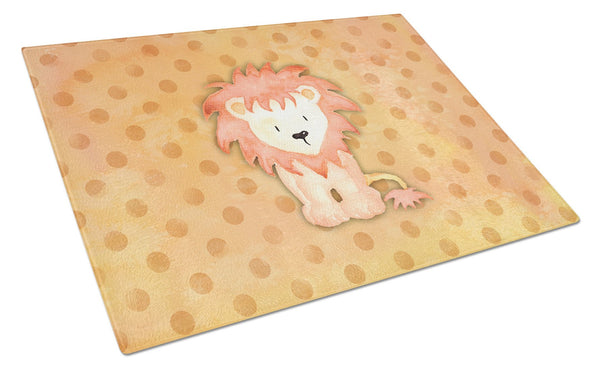 Polkadot Lion Watercolor Glass Cutting Board Large BB7374LCB by Caroline's Treasures