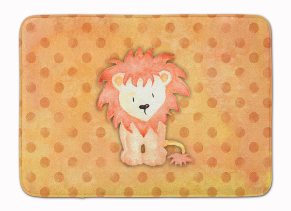 Polkadot Lion Watercolor Machine Washable Memory Foam Mat BB7374RUG - the-store.com