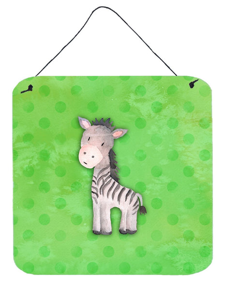 Polkadot Zebra Watercolor Wall or Door Hanging Prints BB7377DS66 by Caroline's Treasures