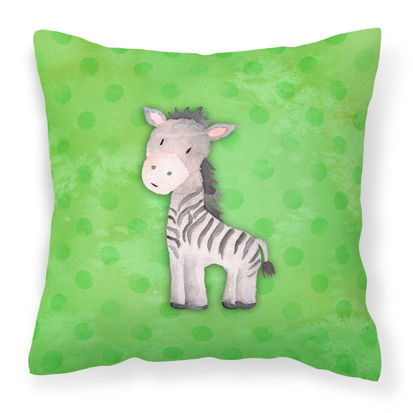 Polkadot Zebra Watercolor Fabric Decorative Pillow BB7377PW1818 by Caroline's Treasures