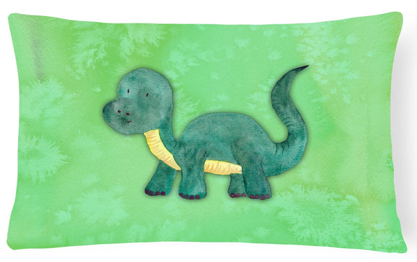 Brontosaurus Watercolor Canvas Fabric Decorative Pillow BB7404PW1216 by Caroline's Treasures