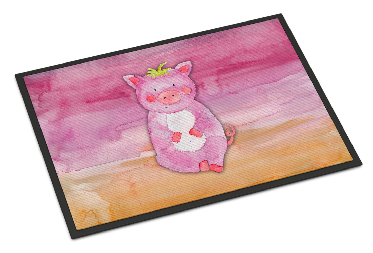 Pig Watercolor Indoor or Outdoor Mat 24x36 BB7416JMAT