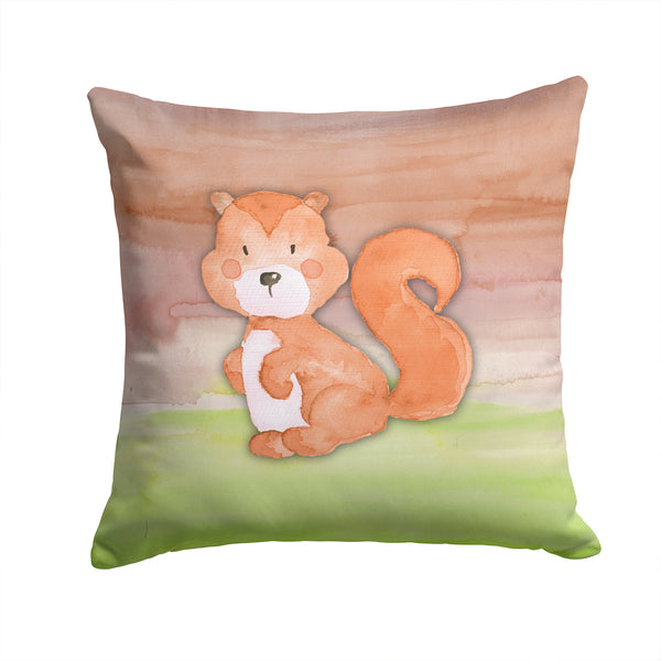 Squirrel Watercolor Fabric Decorative Pillow BB7439PW1414 - the-store.com