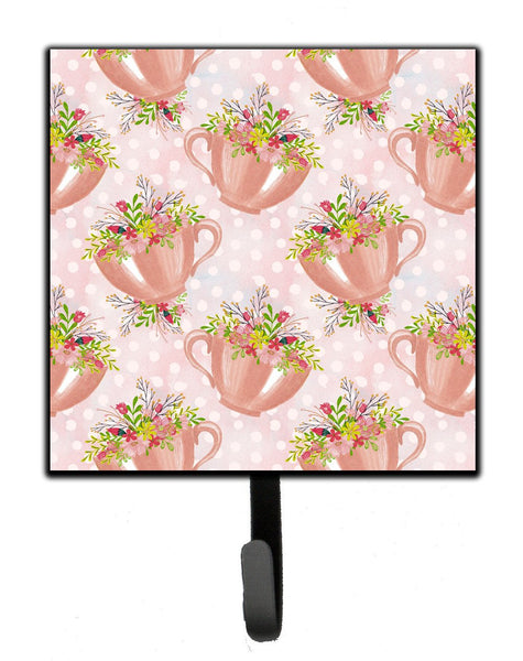 Tea Cup and Flowers Pink Leash or Key Holder BB7481SH4 by Caroline's Treasures