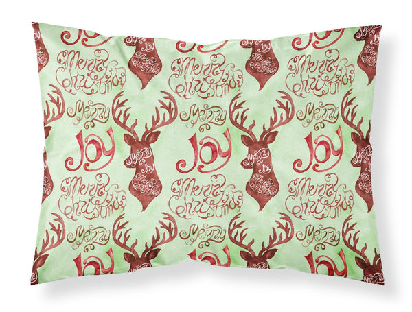 Merry Christmas Joy Reindeer Fabric Standard Pillowcase BB7488PILLOWCASE by Caroline's Treasures