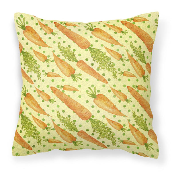 Watercolor Carrots Fabric Decorative Pillow BB7571PW1818 by Caroline's Treasures