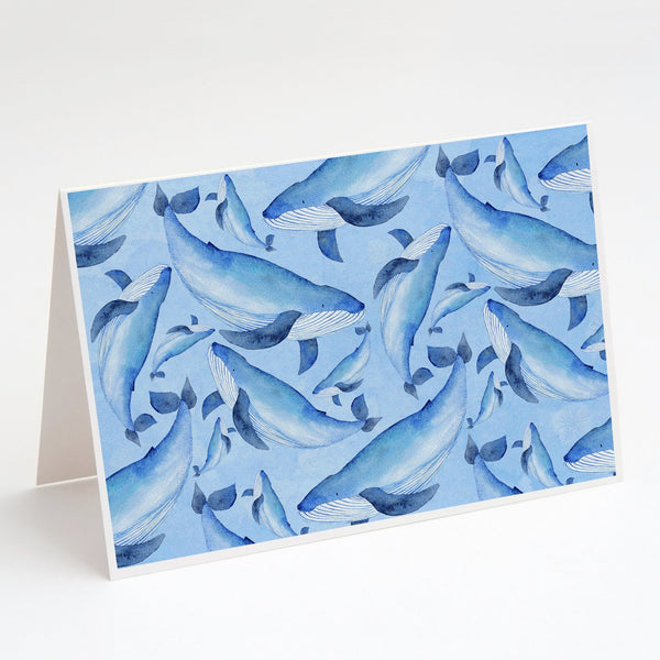 Buy this Watercolor Nautical Whales Greeting Cards and Envelopes Pack of 8