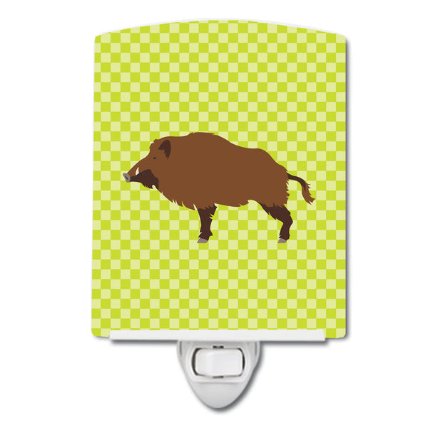 Wild Boar Pig Green Ceramic Night Light BB7762CNL - the-store.com