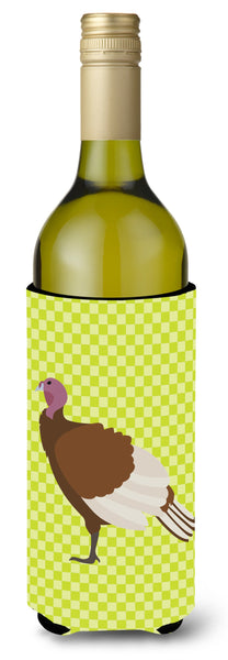 Bourbon Red Turkey Hen Green Wine Bottle Beverge Insulator Hugger BB7808LITERK by Caroline's Treasures