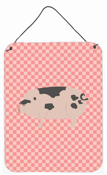 Gloucester Old Spot Pig Pink Check Wall or Door Hanging Prints BB7940DS1216 by Caroline's Treasures