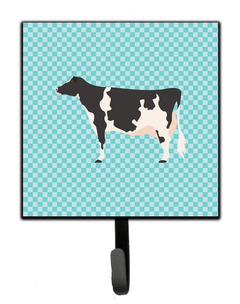 Holstein Cow Blue Check Leash or Key Holder by Caroline's Treasures