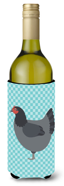 Jersey Giant Chicken Blue Check Wine Bottle Beverge Insulator Hugger BB8009LITERK by Caroline's Treasures
