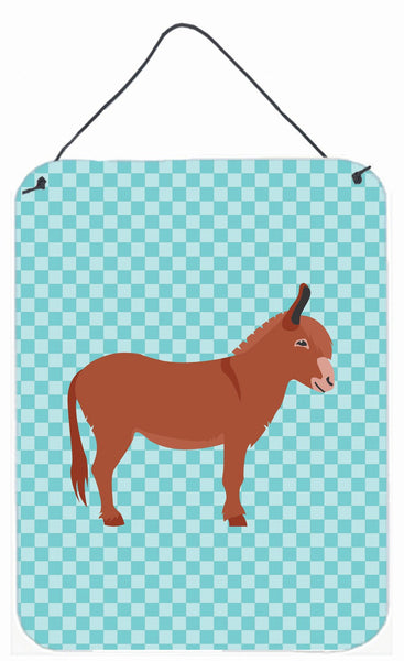 Irish Donkey Blue Check Wall or Door Hanging Prints BB8022DS1216 by Caroline's Treasures