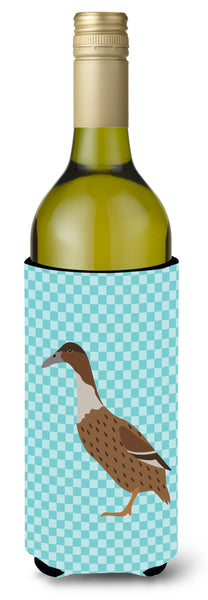 Dutch Hook Bill Duck Blue Check Wine Bottle Beverge Insulator Hugger BB8035LITERK by Caroline's Treasures