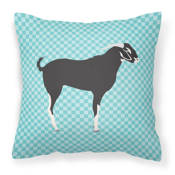 Black Bengal Goat Blue Check Fabric Decorative Pillow BB8058PW1818 by Caroline's Treasures