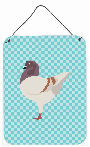 German Modena Pigeon Blue Check Wall or Door Hanging Prints BB8123DS1216 by Caroline's Treasures