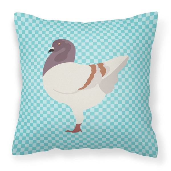 German Modena Pigeon Blue Check Fabric Decorative Pillow BB8123PW1818 by Caroline's Treasures