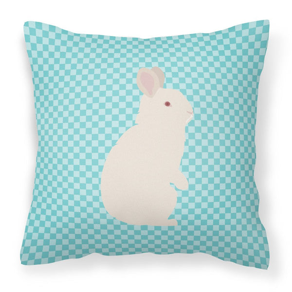 New Zealand White Rabbit Blue Check Fabric Decorative Pillow BB8139PW1818 by Caroline's Treasures