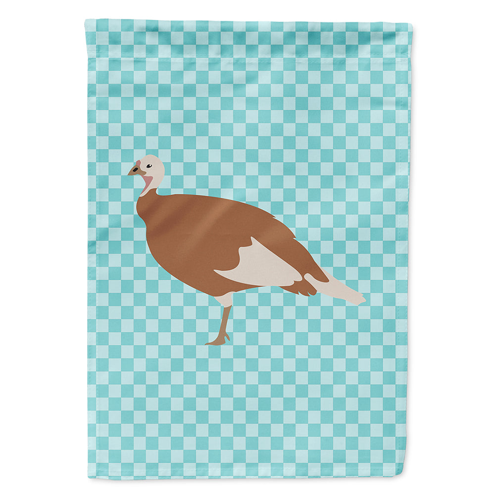 Jersey Buff Turkey Hen Blue Check Flag Canvas House Size BB8158CHF