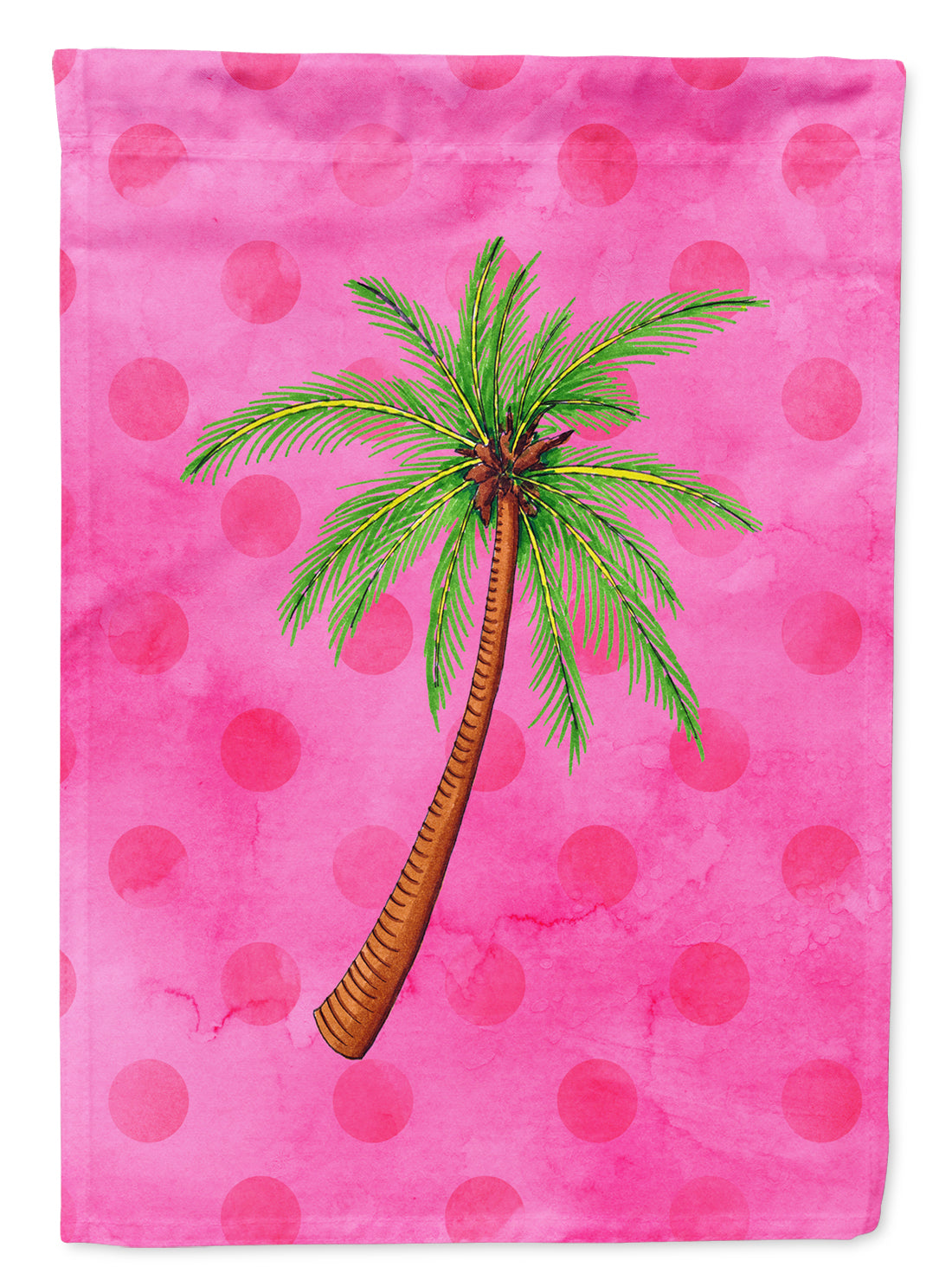 Palm+Tree+Pink+Polkadot+Flag+Garden+Size+BB8169GF