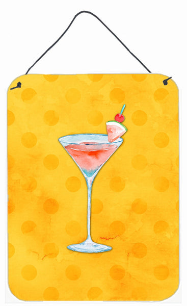 Summer Martini Yellow Polkadot Wall or Door Hanging Prints BB8217DS1216 by Caroline's Treasures