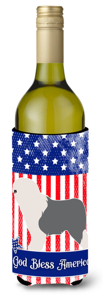 Old English Sheepdog Bobtail American Wine Bottle Beverge Insulator Hugger BB8375LITERK by Caroline's Treasures