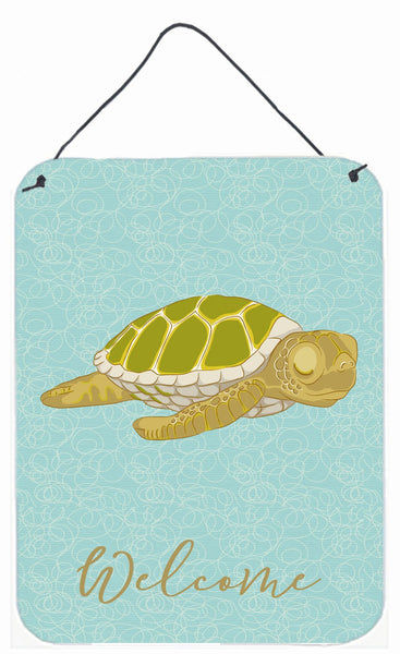 Sea Turtle Welcome Wall or Door Hanging Prints BB8570DS1216 by Caroline's Treasures