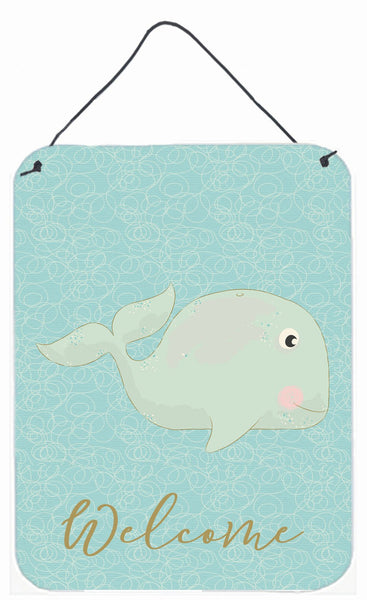 Whale Welcome Wall or Door Hanging Prints BB8586DS1216 by Caroline's Treasures