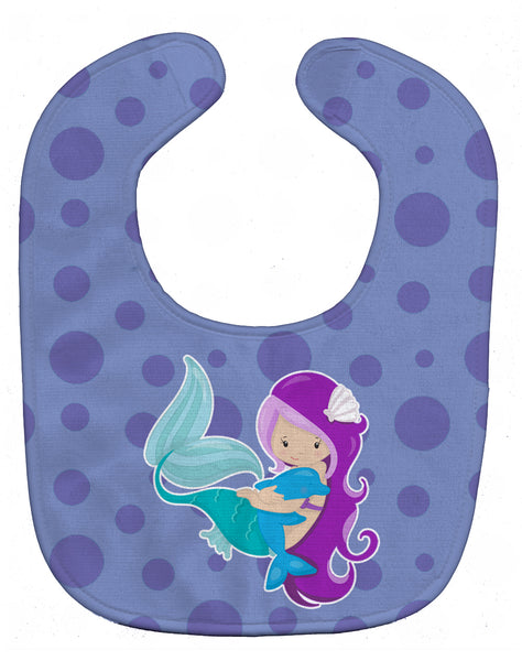 Beach Mermaid Purple Baby Bib BB8821BIB - the-store.com