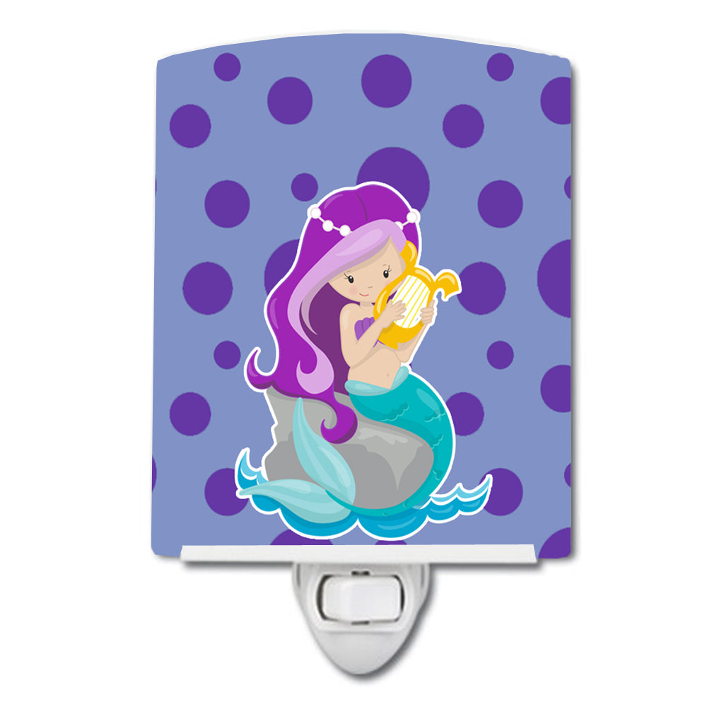 Beach Mermaid Purple Hair Grace Ceramic Night Light BB8827CNL