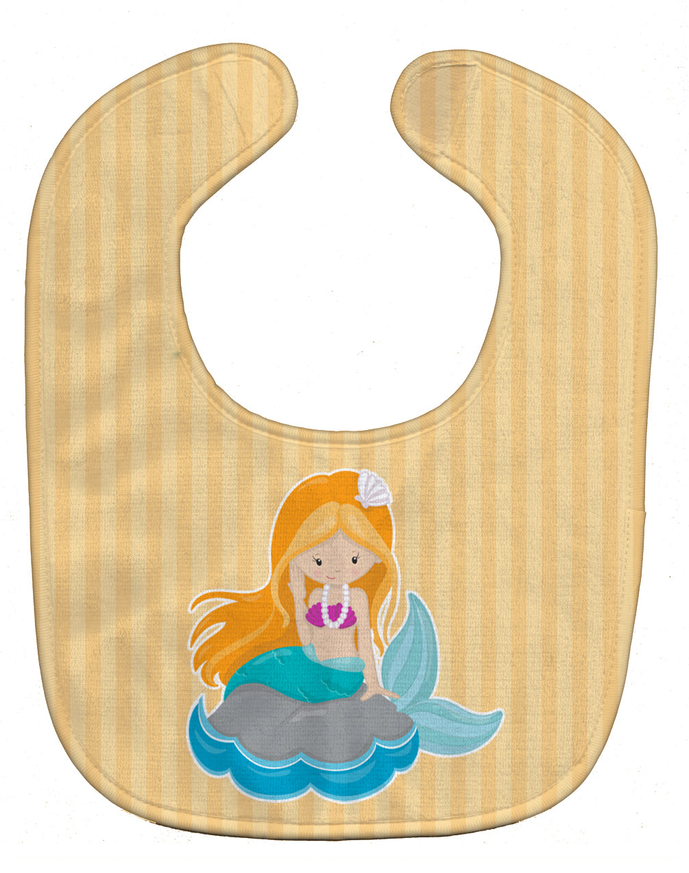 Beach Mermaid Ginger Hair Baby Bib BB8834BIB