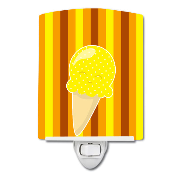 Ice Cream Cone Yellow Ceramic Night Light BB9063CNL - the-store.com