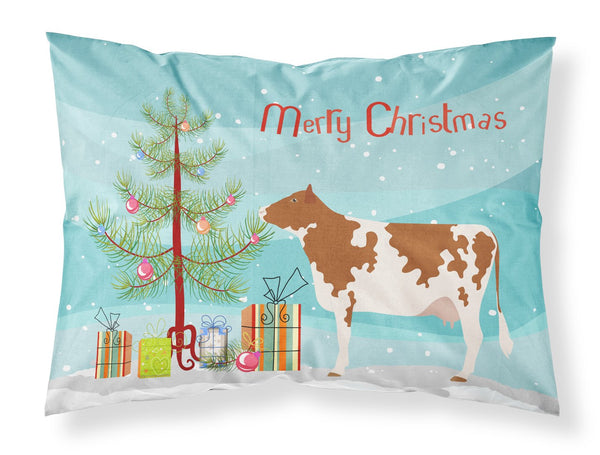 Ayrshire Cow Christmas Fabric Standard Pillowcase BB9194PILLOWCASE by Caroline's Treasures