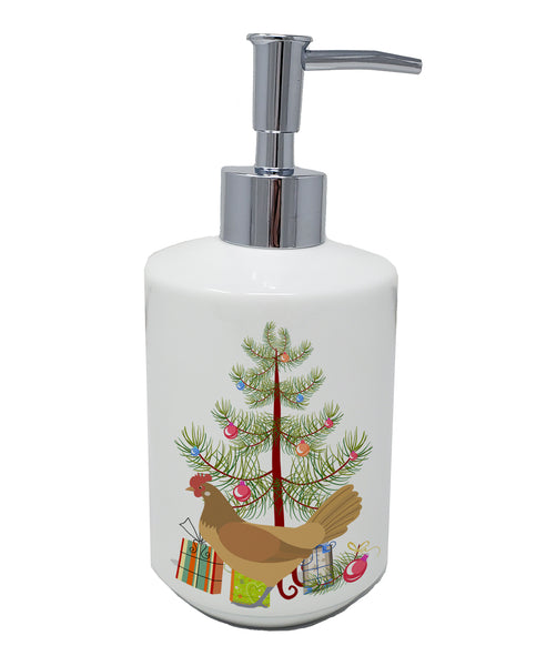 Buy this Frisian Friesian Chicken Christmas Ceramic Soap Dispenser