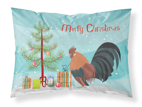 Dutch Bantam Chicken Christmas Fabric Standard Pillowcase BB9203PILLOWCASE by Caroline's Treasures