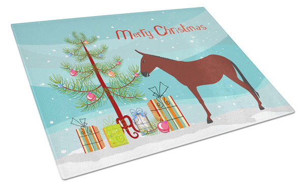 Hinny Horse Donkey Christmas Glass Cutting Board Large BB9217LCB by Caroline's Treasures