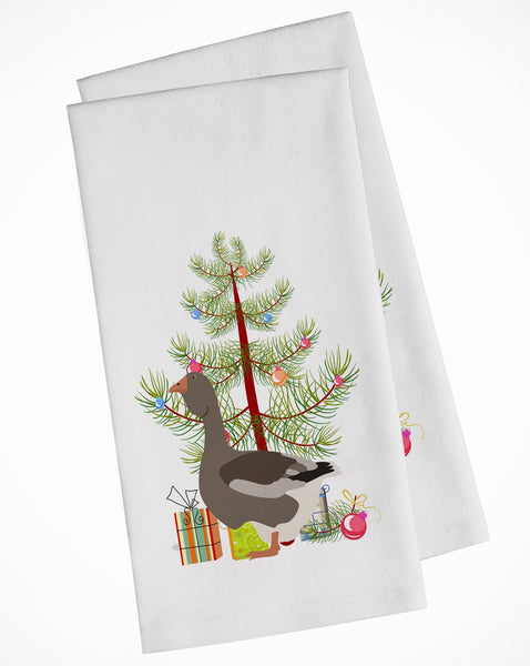 Toulouse Goose Christmas White Kitchen Towel Set of 2 BB9264WTKT by Caroline's Treasures