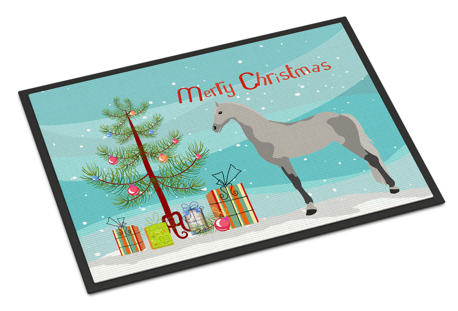 Orlov+Trotter+Horse+Christmas+Indoor+or+Outdoor+Mat+18x27+BB9275MAT+-+the-store.com