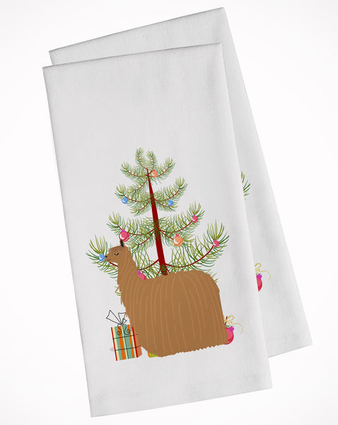 Alpaca Suri Christmas White Kitchen Towel Set of 2 BB9287WTKT by Caroline's Treasures