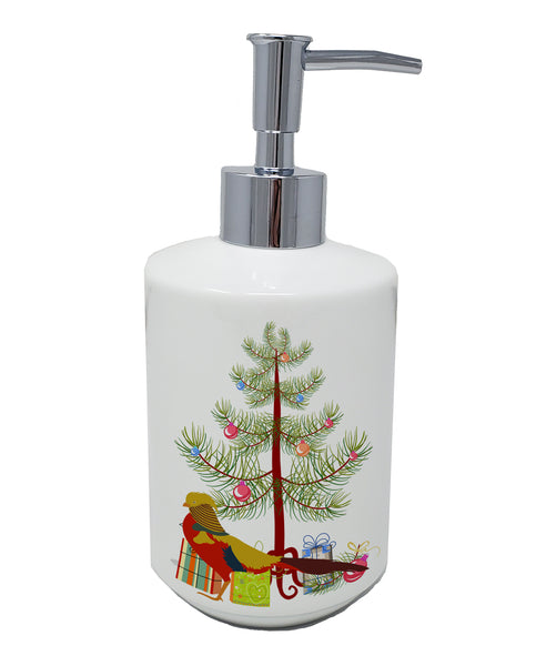 Buy this Golden or Chinese Pheasant Christmas Ceramic Soap Dispenser