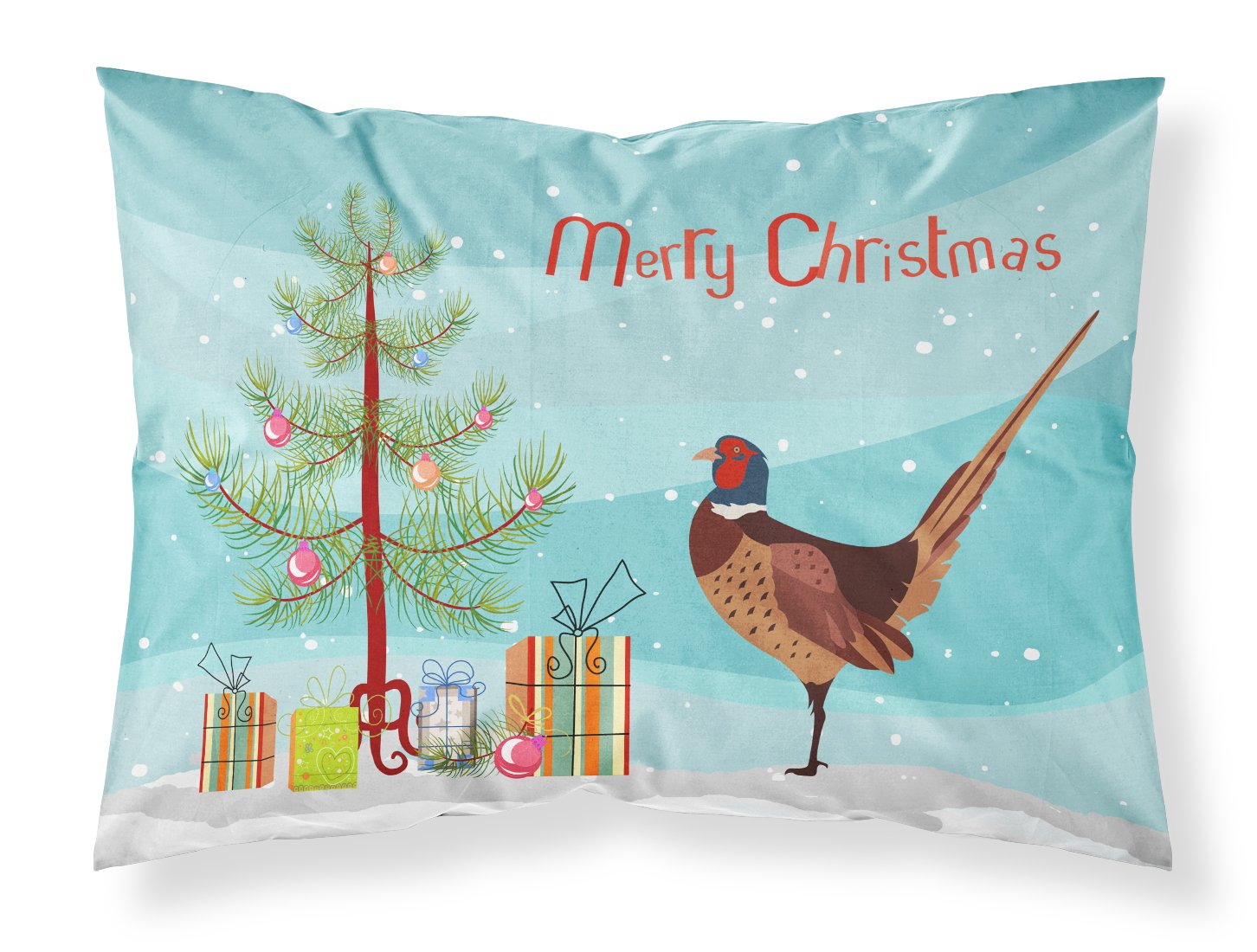 Ring-necked Common Pheasant Christmas Fabric Standard Pillowcase BB9297PILLOWCASE