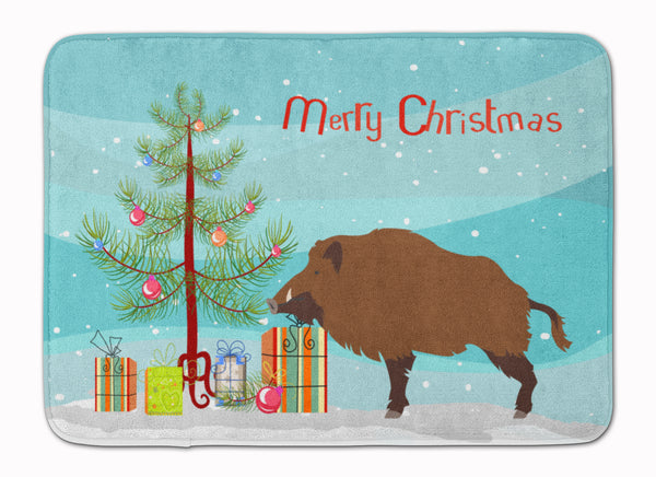 Wild Boar Pig Christmas Machine Washable Memory Foam Mat BB9303RUG - the-store.com