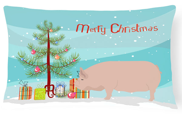 Welsh Pig Christmas Canvas Fabric Decorative Pillow BB9304PW1216 by Caroline's Treasures