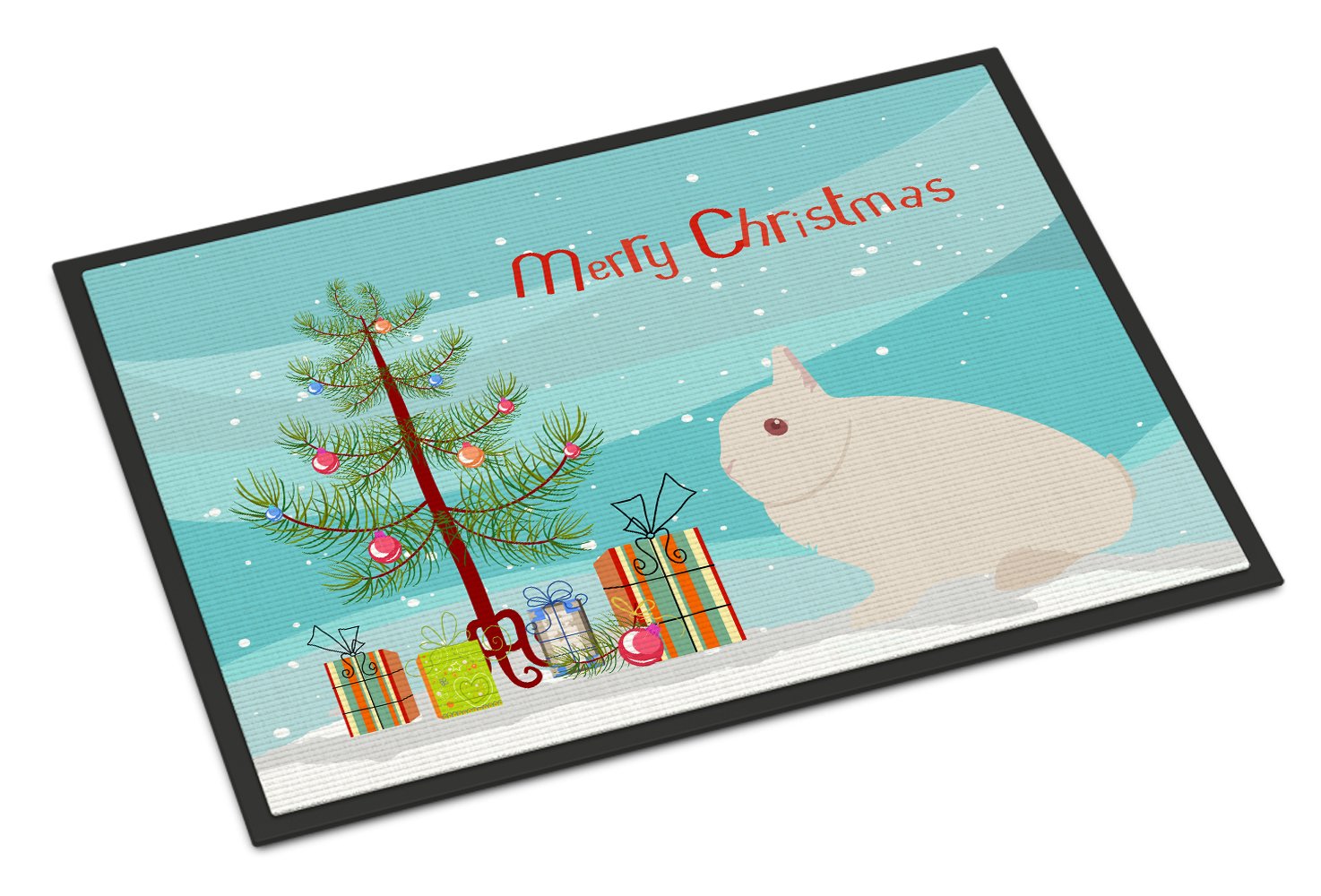 Hermelin Rabbit Christmas Indoor or Outdoor Mat 24x36 BB9331JMAT