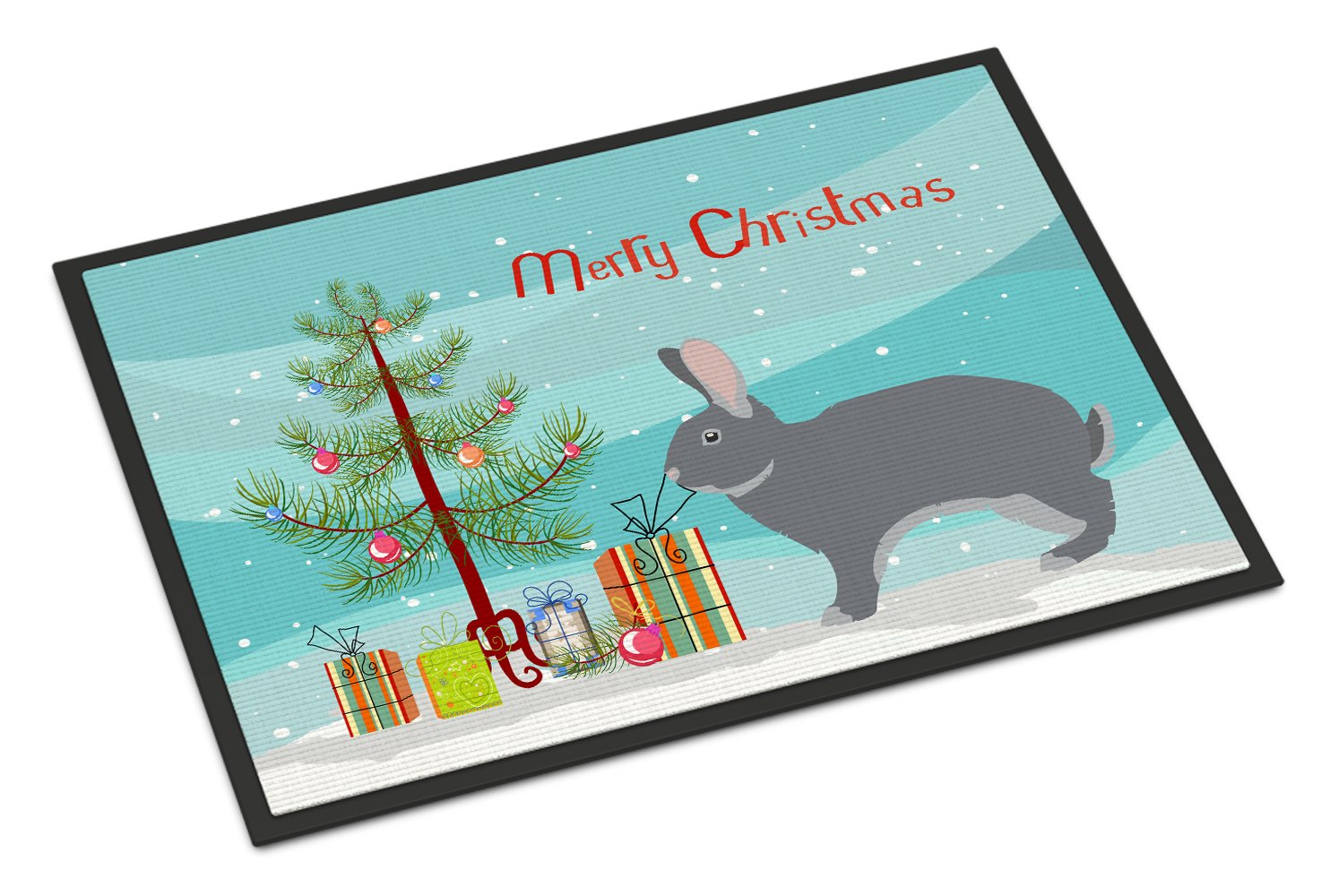 Giant Chinchilla Rabbit Christmas Indoor or Outdoor Mat 24x36 BB9333JMAT